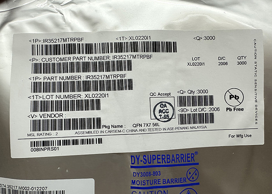 Bâti extérieur d'IC 32-VFQFN de gestion de puissance de la puce IR35217MTRPBF de circuit intégré