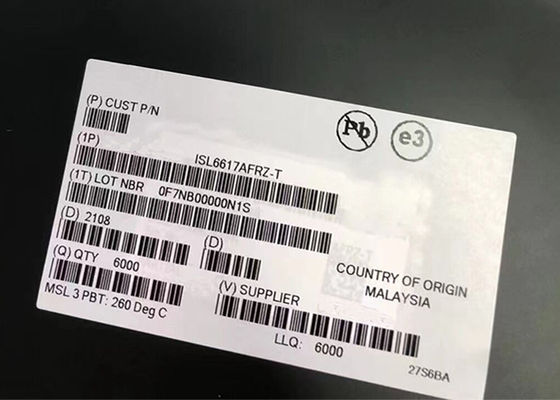 Doubleur de la puce ISL6617AFRZ 6mA PWM de circuit intégré avec la configuration de surveillance de sortie