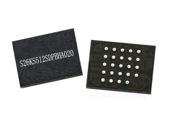 512Mbit mémoire IC S26KS512SDPBHA020 NI parallèle de la puce de mémoire instantanée 24-FBGA 166MHz