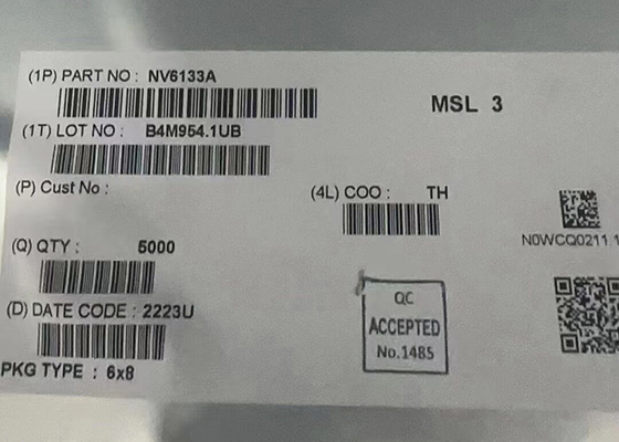 Les conducteurs de charge ébrèchent la puce 330mOhm de circuit intégré d'IC 30-QFN de puissance de NV6133A GaNFast
