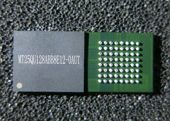 Mémoire instantanée périodique multiple IC 24-TBGA d'entrée-sortie des puces de mémoire MT25QU128ABB8E12-0AUT 1.8V