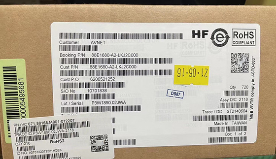 88E1680-A2-LKJ2C000 Émetteur-récepteur Ethernet à huit ports 10/100/1000Mbps