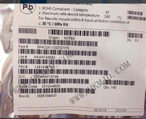 Réseau de porte programmable sur le terrain EP4CGX110DF27I7N 393 I/O 200 MHz Cyclone IV GX intégré FPGA IC logique programmable