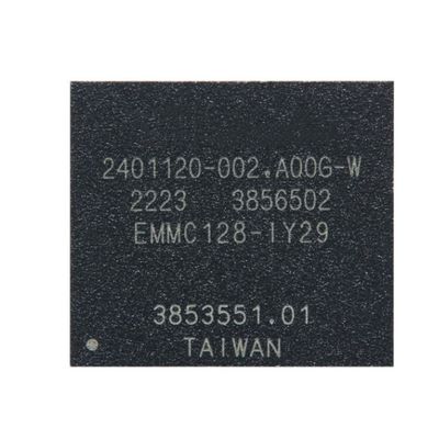 La carte mémoire est un ensemble de puces de type EMMC128-IY29-5B111 1Tbit eMMC 5.1 Flash NAND