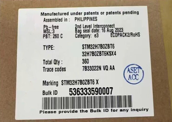 Le microcontrôleur MCU STM32H7B0ZBT6 a inclus le paquet des microcontrôleurs 144-LQFP