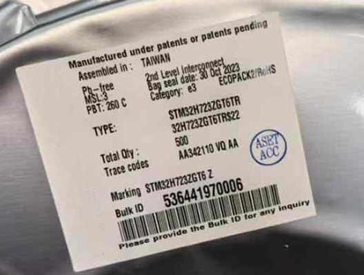 Le microcontrôleur IC STM32H723ZGT6 32 a mordu le paquet à un noyau de STM32H7 144-LQFP