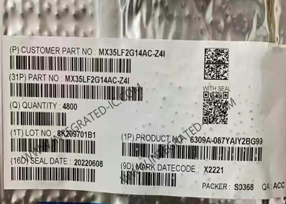 MX35LF2G14AC-Z4I Mémoire IC puce 2Gbit Série NAND Flash Mémoire IC 3V Série NAND Mémoire