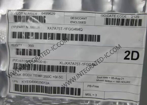 Logique IC XA7A75T-1FGG484Q 75520 LE FPGA - réseau prédiffusé d'Artix-7 XA programmable de champ