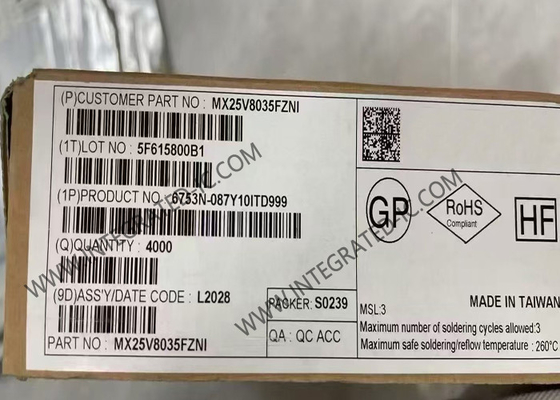 MX25V8035FZNI Chip IC de mémoire de 2,3 V à 3,6 V 8 Mbit NOR mémoire flash WSON-8