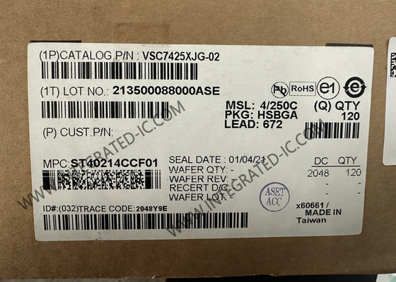 Commutateur Ethernet IC VSC7425XJG-02 10 Port géré couche 2-Ethernet Commutateur IC BGA-672