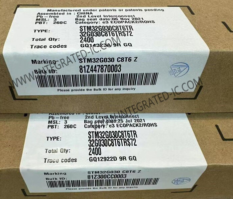 STM32G030C8T6TR Microcontrôleur MCU 64MHz 32 bits MCU à un seul noyau LQFP-48 MCU intégré