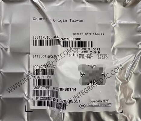 LPC4078FBD144 Microcontrôleur MCU 120MHz 32 bits Microcontrôleur IC LQFP144 MCU intégré