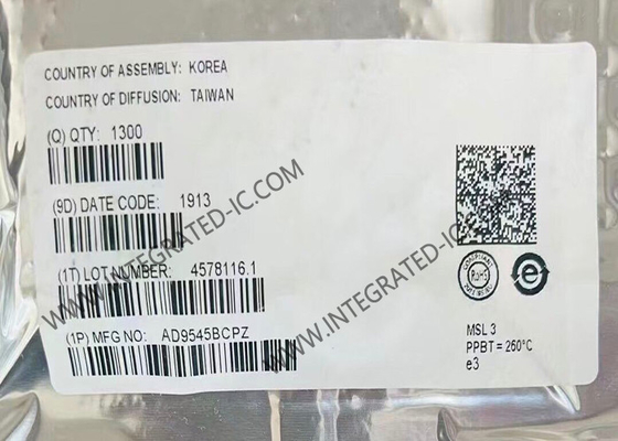 Puce de circuit intégré AD9545BCPZ 813mW Synchronisateur et traducteur d'horloge adaptatif