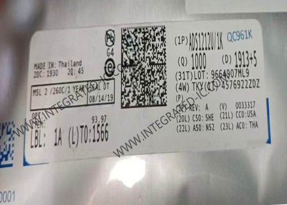 Puce de circuit intégré ADS1212U de 22 bits de précision à large portée dynamique Delta-Sigma analogue à convertisseurs numériques