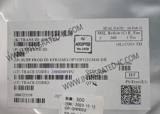 Module de communication sans fil EFR32MG13P732F512GM48-DR Émetteur-récepteur RF sans fil multiprotocole