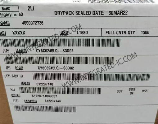 CY8C6245LQI-S3D02 Microcontrôleur MCU PSOCTM 6 Microcontrôleurs MCU à double cœur 32 bits