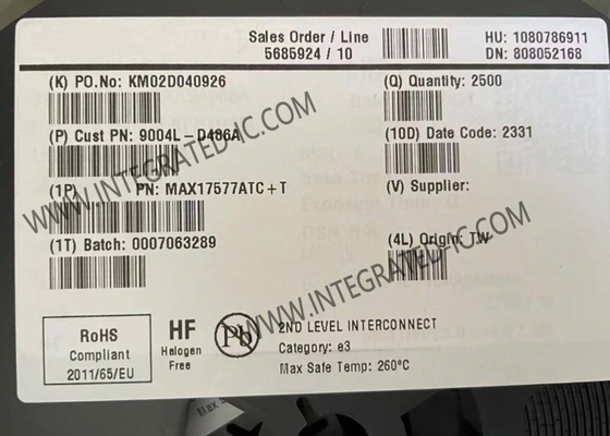 Puce de circuit intégré MAX17577ATC 1A synchrone à haut rendement TDFN12