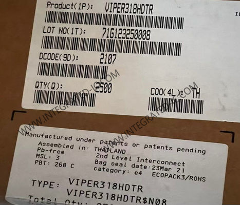 VIPER318HDTR Circuit intégré Puce Convertisseur haute tension hors ligne à économie d'énergie 16-SOIC