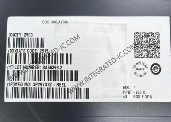 OP297GSZ Circuit intégré à puce Amplificateur opérationnel double canal de précision à faible courant de polarisation