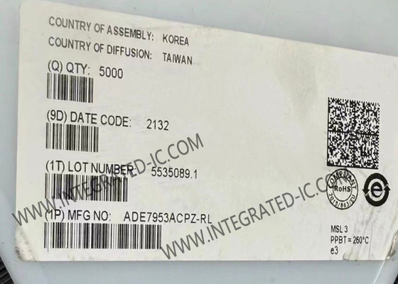 Circuit intégré ADE7953ACPZ - Circuit intégré de mesure multifonction monophasé avec mesure du courant neutre