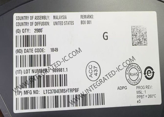 LTC3704EMS puce de circuit intégré DC positif à négatif contrôleur MSOP10