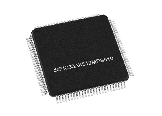 Microcontrôleur DSPIC33AK512MPS510-I/PT MCU 32 bits, contrôleurs de signaux numériques TQFP100