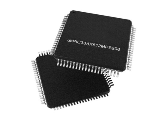DSPIC33AK512MPS208-I/PT Microcontrôleur MCU haute performance 32 bits à cœur unique DSC TQFP80
