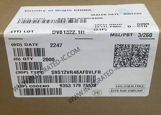 S9S12VR48AF0VLFR Microcontrôleur MCU 16 bits 25 MHz S12 MagniV Microcontrôleur IC 48-LQFP