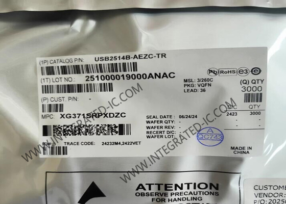 USB2514B-AEZC-TR Circuit intégré à 4 ports USB 2.0 Hi-Speed Hub Controller VQFN36