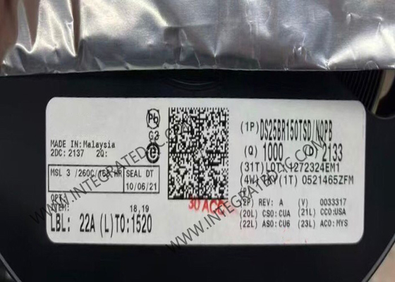 DS25BR150TSD puce de circuit intégré à canal unique 3,125 Gbps tampon LVDS WSON-8