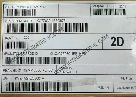 XC7Z030-1FFG676I Porte de champ programmable Array Zynq 7000 SoC série Z-7030 Système sur puce