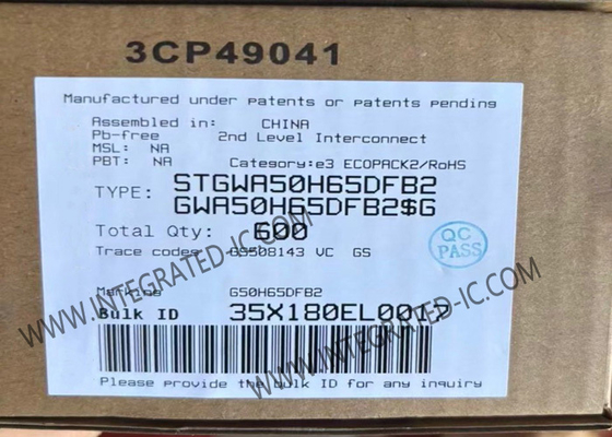 Puce de circuit intégré STGWA50H65DFB2 Trench Gate Field Stop à haute vitesse HB2 IGBT