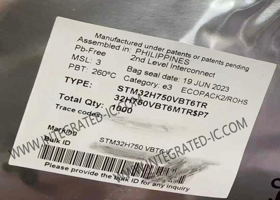 STM32H750VBT6TR Microcontrôleur MCU Microcontrôleur 32 bits 480MHz STM32H7 série MCU