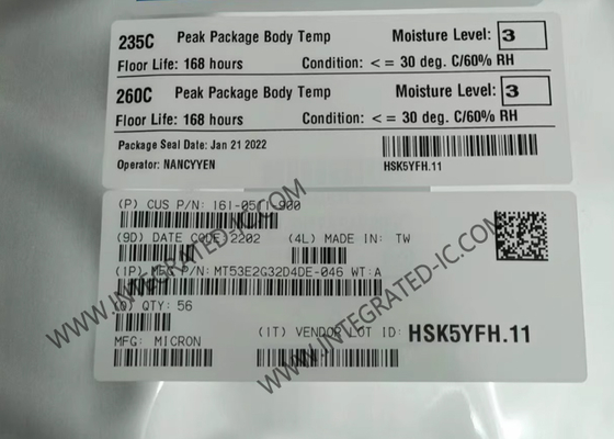 MT53E2G32D4DE-046 WT:A Puce de circuit intégré de mémoire 64 Gbit parallèle 2,133 GHz 3,5 ns Mémoire
