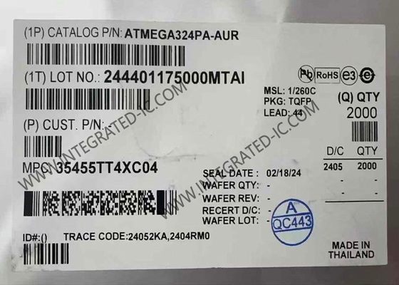 Microcontrôleur ATMEGA324PA-AUR MCU 8 bits 20 MHz 32 Ko Flash AVR Microcontrôleur 44-TQFP
