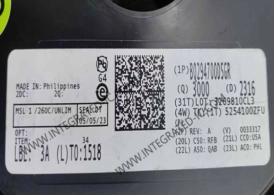 BQ294700DSGR Circuit intégré de protection contre les surtensions avec condensateur de temporisation externe