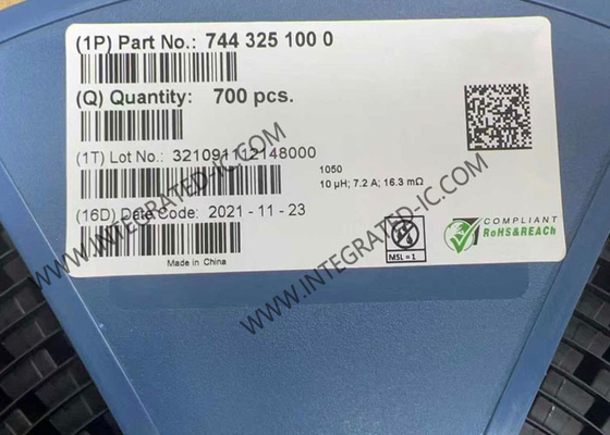7443251000 puce de circuit intégré 7.2A 16.3mΩ 10 μH inducteur en trame en forme de bouclier