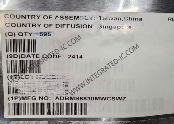 Puce de circuit intégré ADBMS6830MWCSWZ Moniteur de batterie multicellulaire à 16 canaux