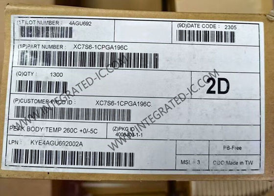 FPGA Spartan-7 XC7S6-1CPGA196C avec 196-CSPBGA, 6000 éléments logiques et 100 E/S pour applications haute performance
