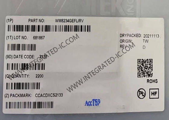 Circuit intégré WM8234GEFL/RV - Numériseur frontal analogique 16 bits IC 6 canaux AFE