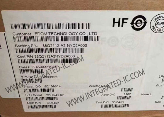 88Q2112-A2-NYD2A000 Circuit intégré Ethernet Ethernet PHY avec transmission de données à 1000 Mbps en boîtier QFN48 mesurant 7 mm × 7 mm