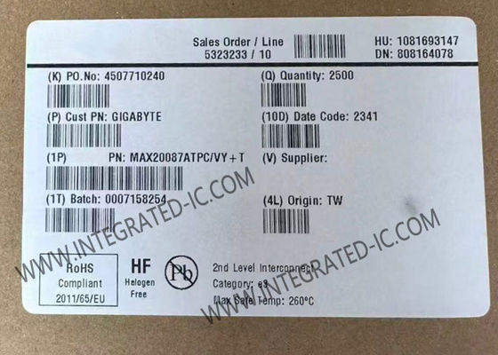 Circuit intégré MAX20087ATPC avec courant de charge de 600mA, alimentation d'entrée de 3V à 15V et isolation court-circuit batterie de 26V