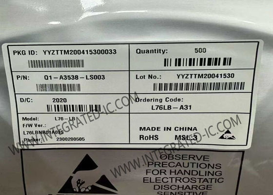 Module GNSS de communication sans fil L76LB-A31 2.8V à 4.3V avec 33 canaux de suivi et 99 canaux d'acquisition