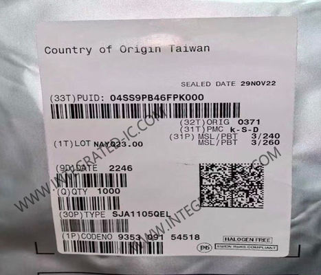 SJA1105QEL Circuit intégré de commutateur Gigabit Ethernet automobile à 5 ports avec fonctionnement 10/100/1000 Mbit/s et 1,8/2,5/3,3 V