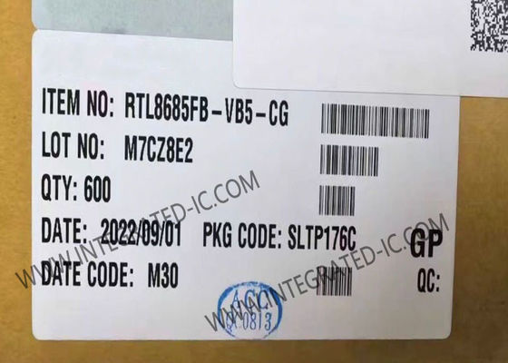 RTL8685FB-VB5-CG Circuit intégré Ethernet Gigabit 5 ports avec tampon de paquets de 128 Ko et boîtier LQFP-128 pour l'automatisation industrielle