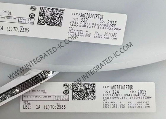 Puce de circuit intégré AMC7834IRTQR avec 8 canaux, résolution 12 bits et tension d'alimentation de 5V pour la surveillance d'amplificateurs de puissance