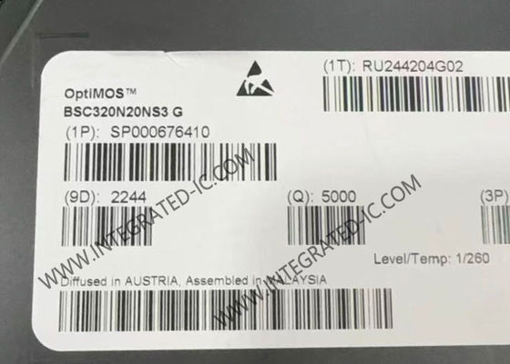Chip de circuit intégré BSC320N20NS3G Transistor MOSFET de puissance OptiMOSTM à canal N de 200 V avec courant de vidange continu de 36 A et résistance à la source de vidange de 32 mOhms