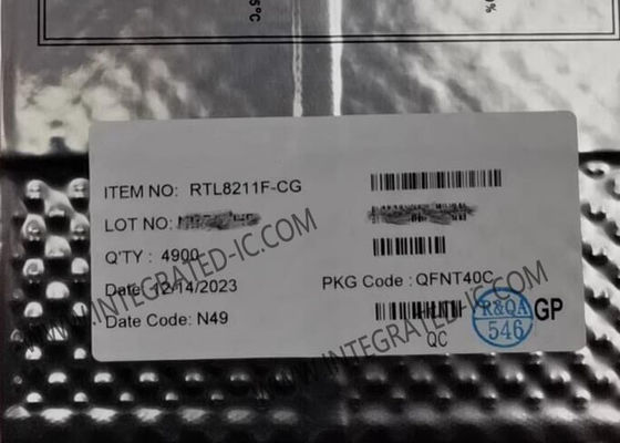 RTL8211F-CG Ethernet IC intégré Transcepteur Ethernet 10/100/1000M avec paquet QFN40 et conformité IEEE 802.3