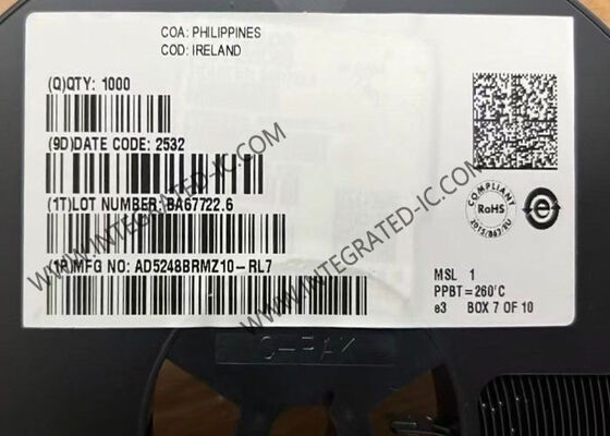 AD5248BRMZ10 Potentiomètre numérique compatible I2C 256 positions 10 kOhms CI MSOP10