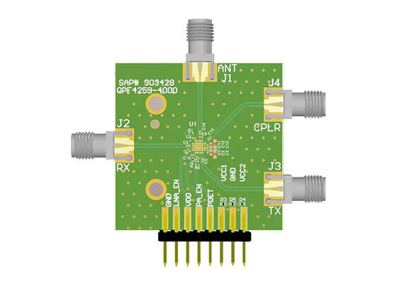 QPF4259EVB01 Solutions intégrées 2,4 GHz Wi-Fi 7 haute puissance Tableau d'évaluation de l'extrémité avant